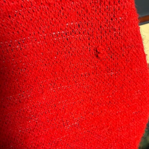 Kings Road Shop Red Sears Roebuck and Co Red Knit Sweater Vest Unisex Size Large - Picture 9 of 10